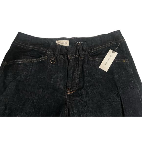 Anthropologie Pilcro Low-Rise Straight-Leg Riding Capri Jeans Shorts | Sz 29 NEW - Picture 7 of 12